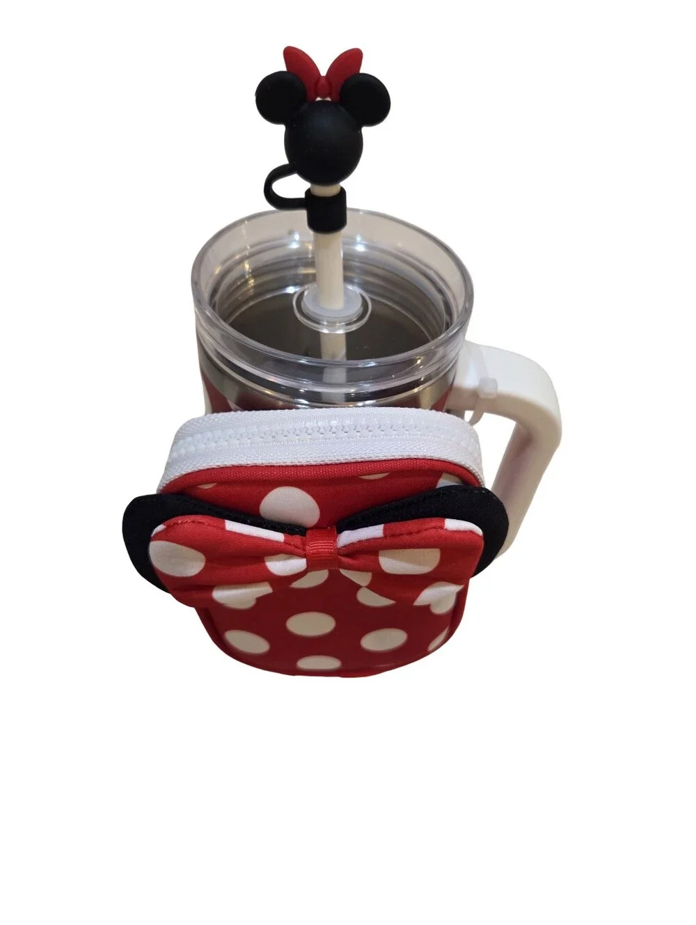 Disney Parks Minnie Mouse Disneyland 30oz Stainless Steel Tumbler with Pouch NEW